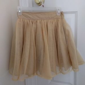 Golden beige tulle skirt
